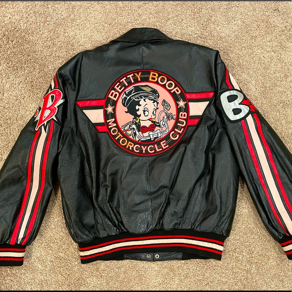 Betty Boop Leather Jacket Size Medium Motorcyle American Toons